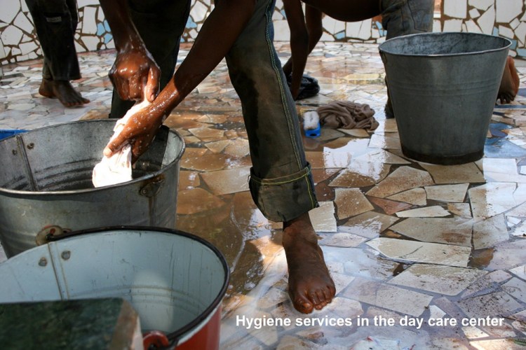 Services d’hygiène au centre d’accueil de jour