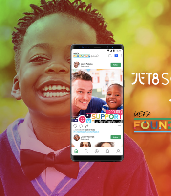 La Fondation JET8 et la Fondation UEFA pour l’enfance lancent une application de commerce social en lien avec le football pour changer les choses dans la vie des enfants